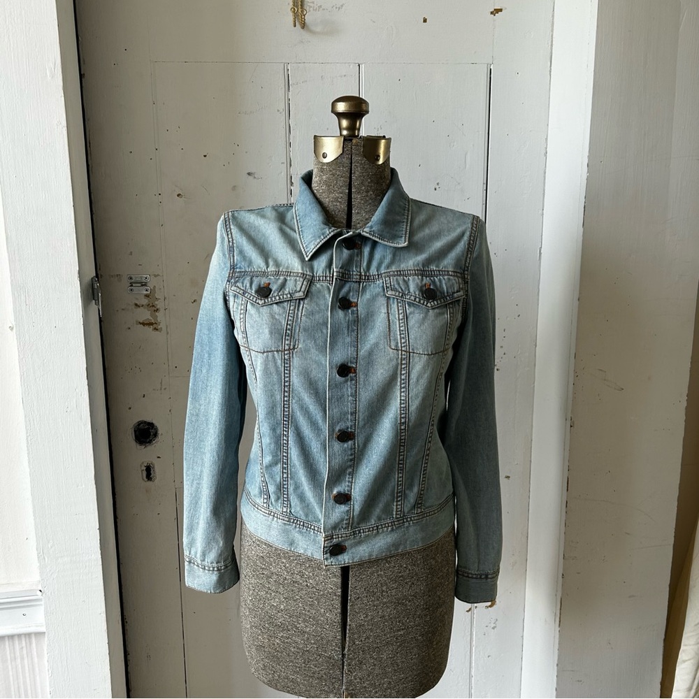 Talbots Petite Light Blue Denim Jean Jacket